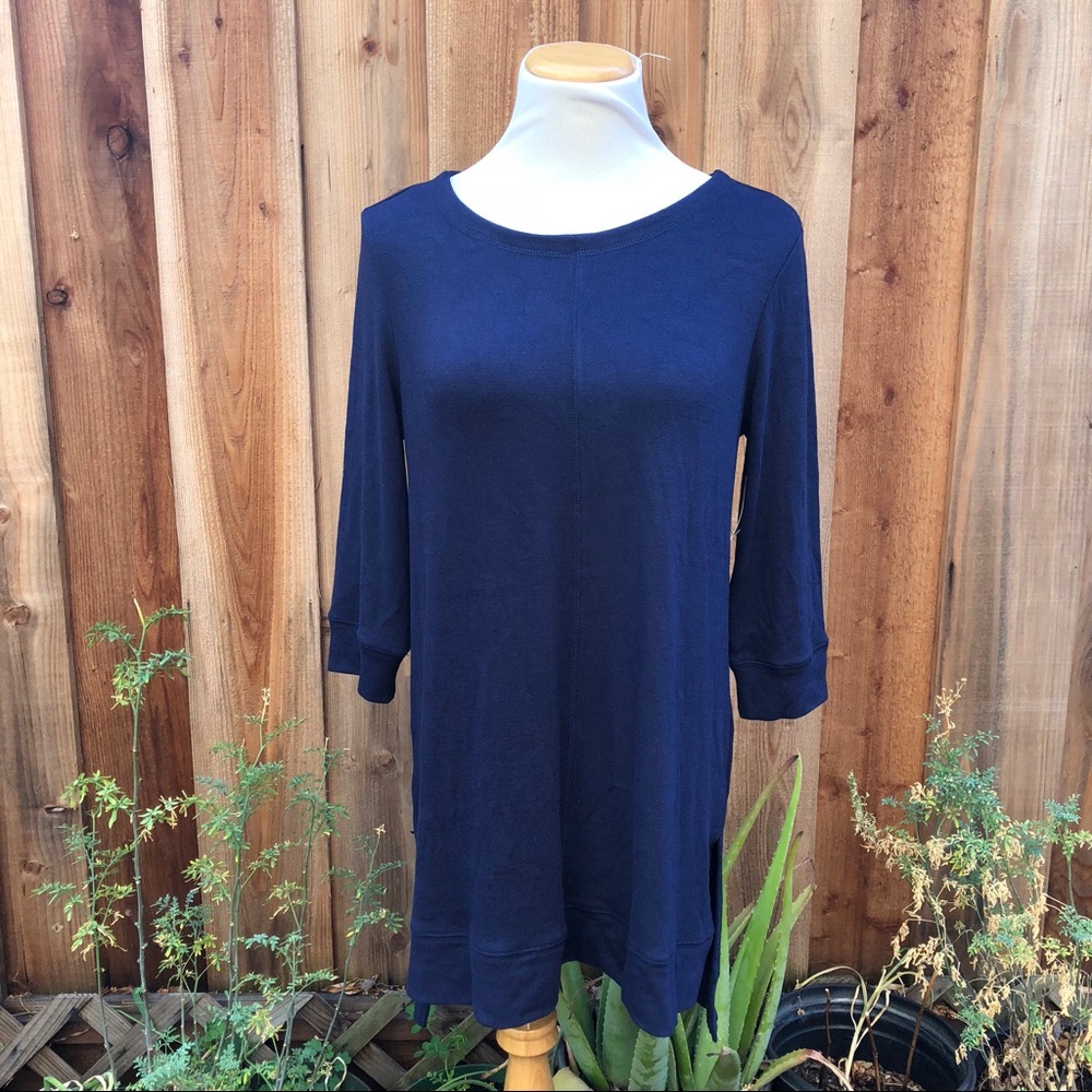 Caslon Three Quarter Sleve Modal Blend Knit Top